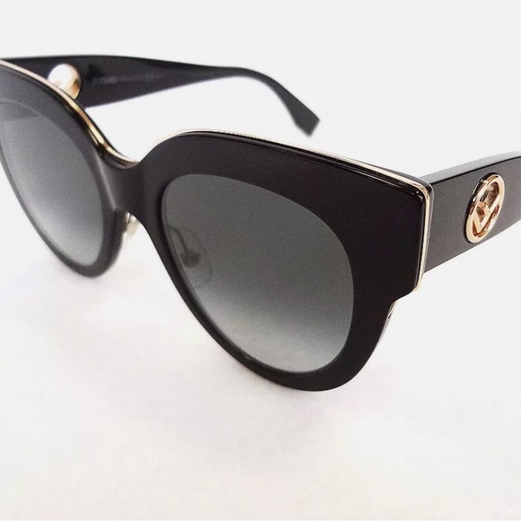 Fendi Authentic Women’s Sunglasses FF0360/G/S Black Gradient 51-21-145 New Italy main image 7